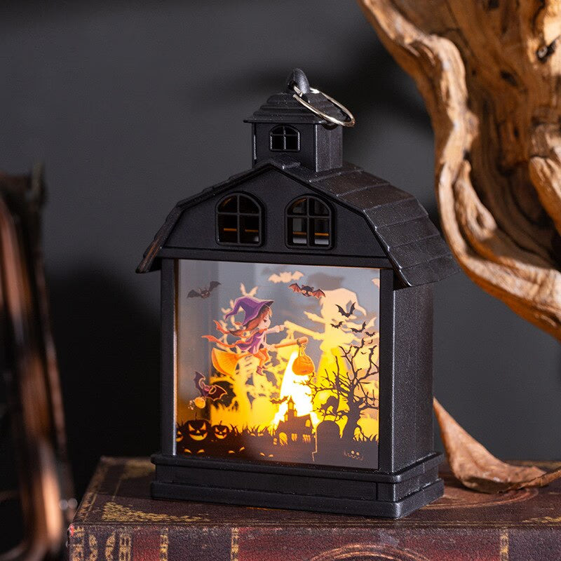Halloween Candle LED Lamp Terror Pumpkin Witch Skull Lantern For Halloween Home Party Decoration Prop acacuss