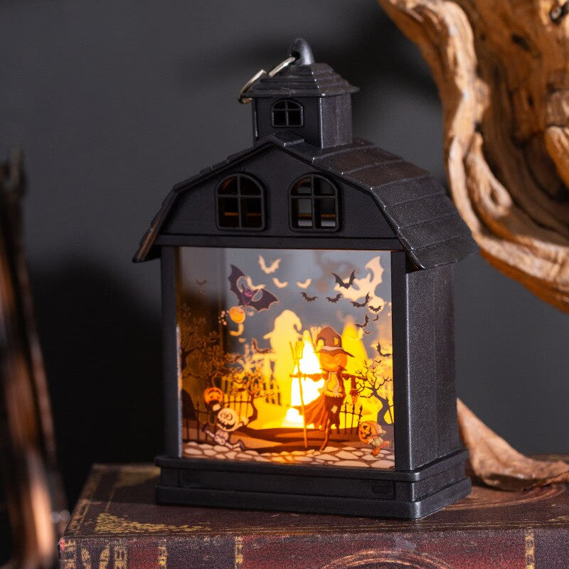 Halloween Candle LED Lamp Terror Pumpkin Witch Skull Lantern For Halloween Home Party Decoration Prop acacuss