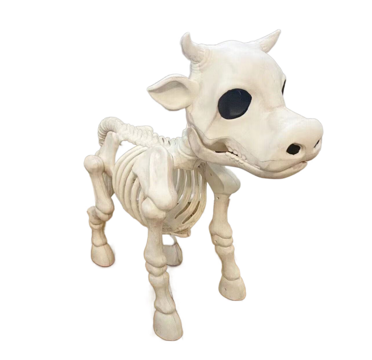 2023 Halloween Cow Horse Skeleton Tricky Graveyard Resin Cow Skull Skeleton Spooky Halloween Horror Cow Bones Skeleton Decor acacuss