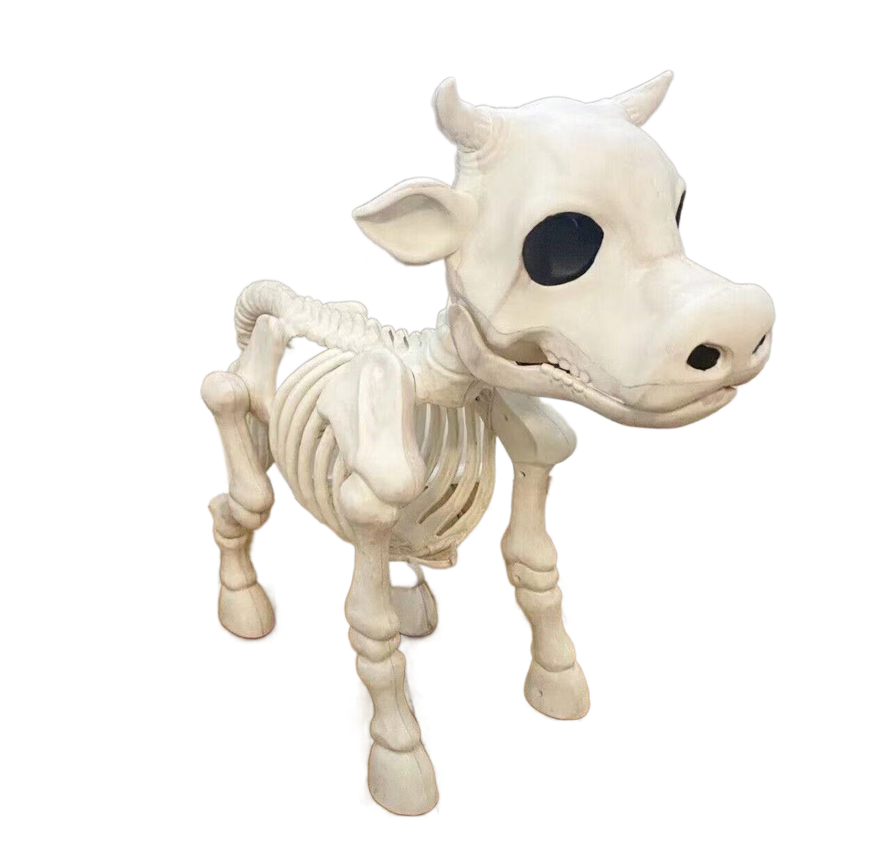 2023 Halloween Cow Horse Skeleton Tricky Graveyard Resin Cow Skull Skeleton Spooky Halloween Horror Cow Bones Skeleton Decor acacuss