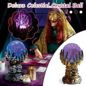 2022 Halloween Crystal Ball Creative Luminous Luxury Celestial Magic Skull Finger Plasma Ball Ghost Home Decoration acacuss