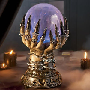 2022 Halloween Crystal Ball Creative Luminous Luxury Celestial Magic Skull Finger Plasma Ball Ghost Home Decoration acacuss
