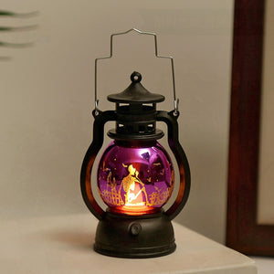 Halloween Decoration LED Electronic Candle Light Retro Pumpkin Witch Night Light LED Lantern Lamp Haloween Party Decor Supplies acacuss
