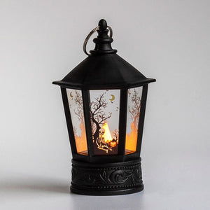 Halloween Decoration LED Electronic Candle Light Retro Pumpkin Witch Night Light LED Lantern Lamp Haloween Party Decor Supplies acacuss