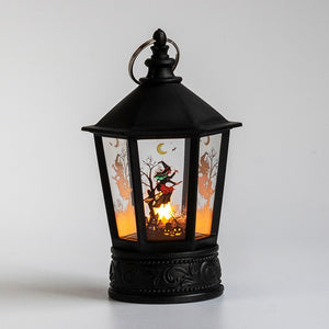 Halloween Decoration LED Electronic Candle Light Retro Pumpkin Witch Night Light LED Lantern Lamp Haloween Party Decor Supplies acacuss