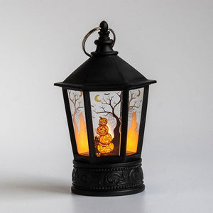 Halloween Decoration LED Electronic Candle Light Retro Pumpkin Witch Night Light LED Lantern Lamp Haloween Party Decor Supplies acacuss
