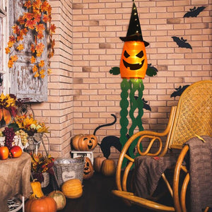 2023 Halloween Decoration LED Flashing Light Hanging Skull Horror Pumpkin Bat Home Haunted House Bar Halloween Party Decor acacuss