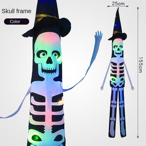 2023 Halloween Decoration LED Flashing Light Hanging Skull Horror Pumpkin Bat Home Haunted House Bar Halloween Party Decor acacuss