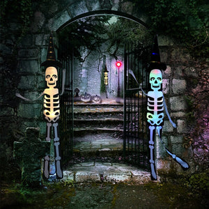 2023 Halloween Decoration LED Flashing Light Hanging Skull Horror Pumpkin Bat Home Haunted House Bar Halloween Party Decor acacuss