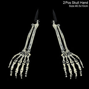 Halloween Decoration Props Simulation Skeleton Hand Bone Halloween Party Family Outdoor Decoration Secret Room Horror Decoration acacuss