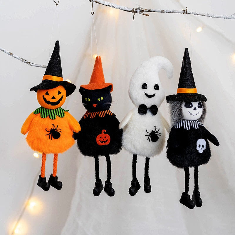 Halloween Decoration Pumpkin Ghost Witch Black Cat Pendant Bar Haunted House Hanging Oranment Happy Halloween Day Ghost Festival acacuss