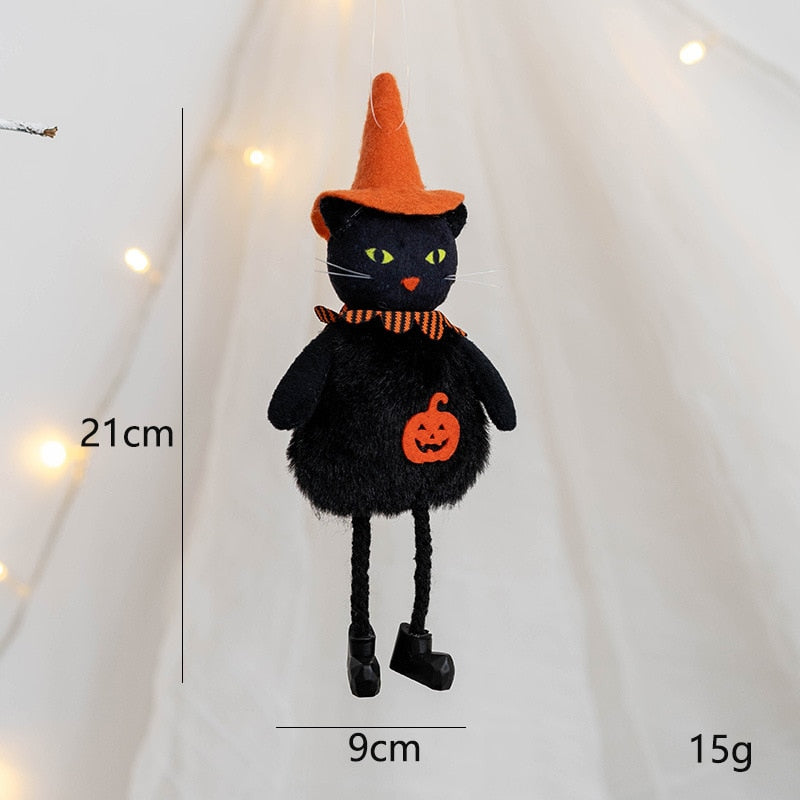 Halloween Decoration Pumpkin Ghost Witch Black Cat Pendant Bar Haunted House Hanging Oranment Happy Halloween Day Ghost Festival acacuss