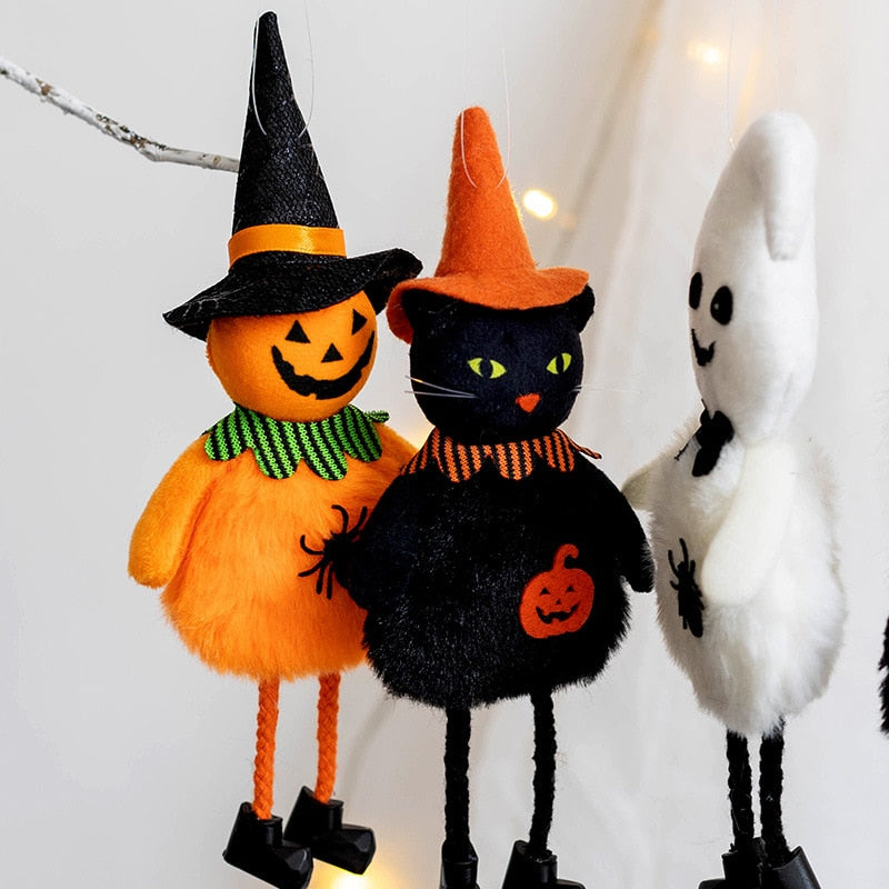 Halloween Decoration Pumpkin Ghost Witch Black Cat Pendant Bar Haunted House Hanging Oranment Happy Halloween Day Ghost Festival acacuss