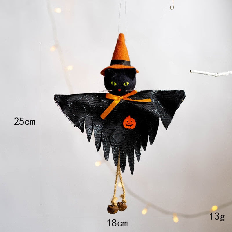 Halloween Decoration Pumpkin Ghost Witch Black Cat Pendant Bar Haunted House Hanging Oranment Happy Halloween Day Ghost Festival acacuss
