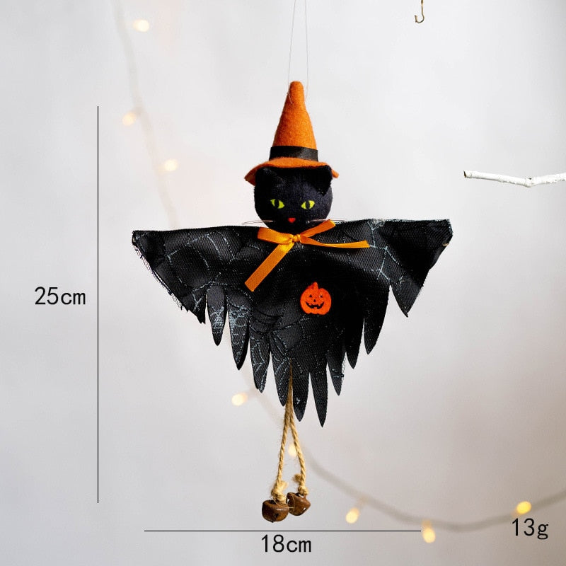 Halloween Decoration Pumpkin Ghost Witch Black Cat Pendant Bar Haunted House Hanging Oranment Happy Halloween Day Ghost Festival acacuss