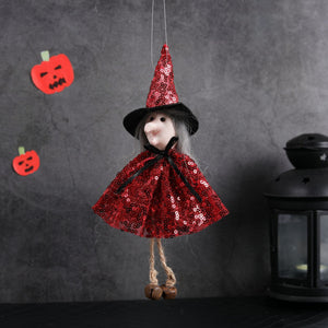 Halloween Decoration Sequins Witch Hangers Ghost House Wall Decoration Scene Layout Hanging Decoration acacuss