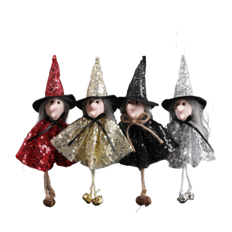 Halloween Decoration Sequins Witch Hangers Ghost House Wall Decoration Scene Layout Hanging Decoration acacuss