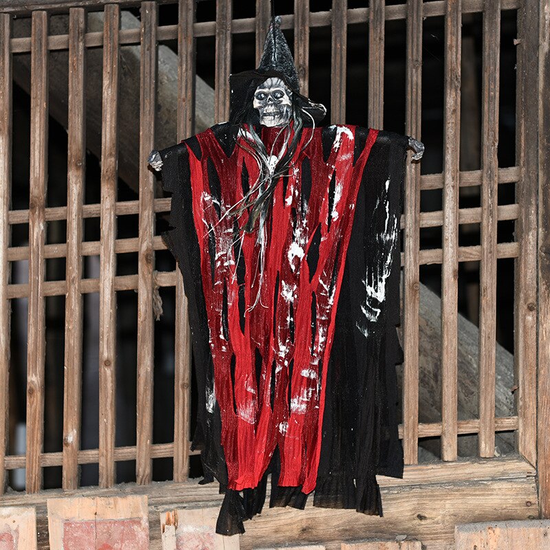 Halloween Decoration Terror Props Ghost House Decoration Sound Emitting Sound Control Skeleton Ghost Head acacuss