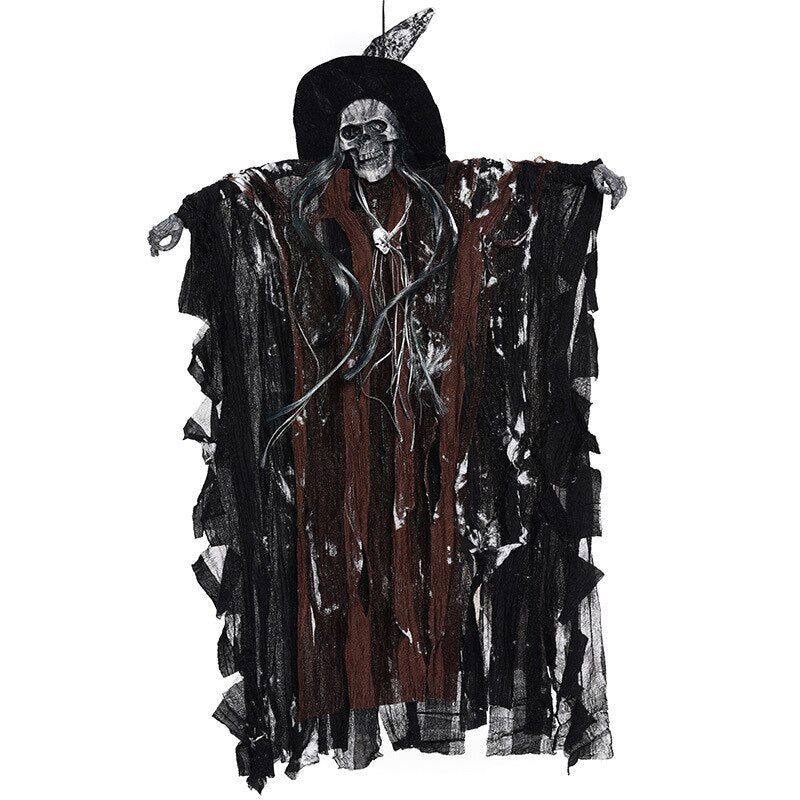 Halloween Decoration Terror Props Ghost House Decoration Sound Emitting Sound Control Skeleton Ghost Head acacuss
