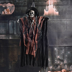 Halloween Decoration Terror Props Ghost House Decoration Sound Emitting Sound Control Skeleton Ghost Head acacuss