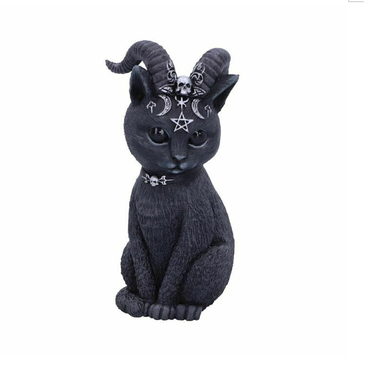 Halloween Decorations Magic Cats Resin Crafts Sculptures Window Tabletop Decorations Lawn Garden Garden Decorations Holiday Gift acacuss