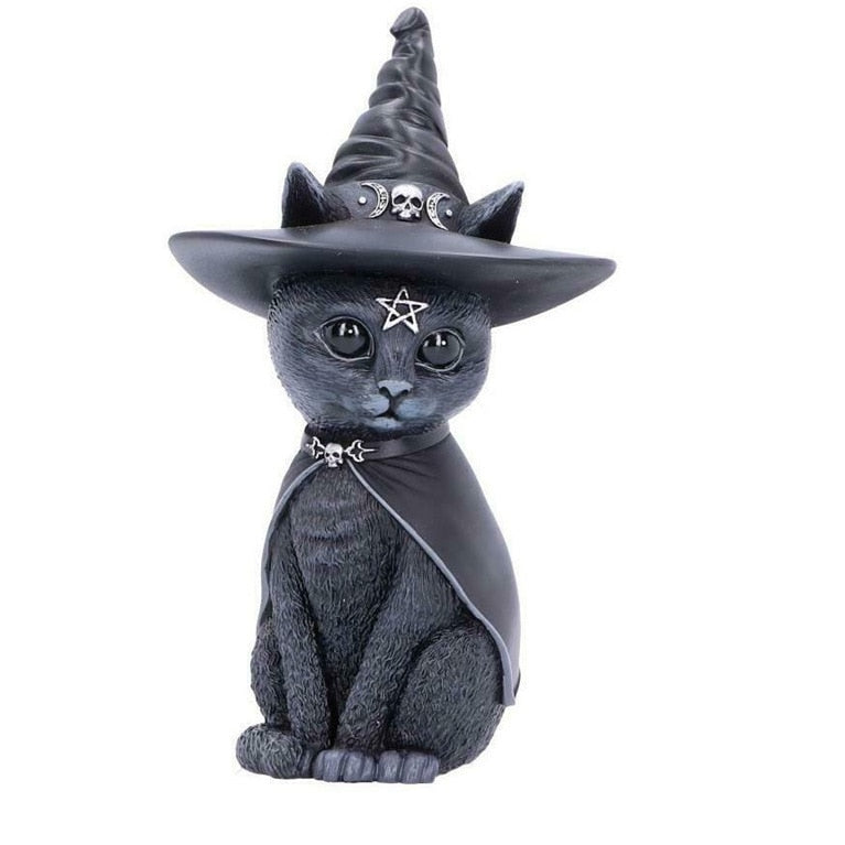 Halloween Decorations Magic Cats Resin Crafts Sculptures Window Tabletop Decorations Lawn Garden Garden Decorations Holiday Gift acacuss