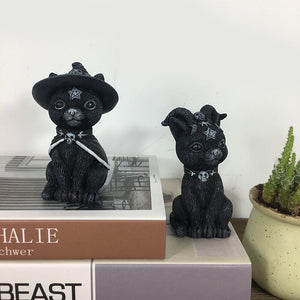 Halloween Decorations Magic Cats Resin Crafts Sculptures Window Tabletop Decorations Lawn Garden Garden Decorations Holiday Gift acacuss
