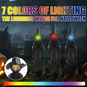 Halloween Decorations Outdoor Large Light Up Holding Hands Screaming Witches P15F acacuss