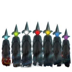 Halloween Decorations Outdoor Large Light Up Holding Hands Screaming Witches P15F acacuss