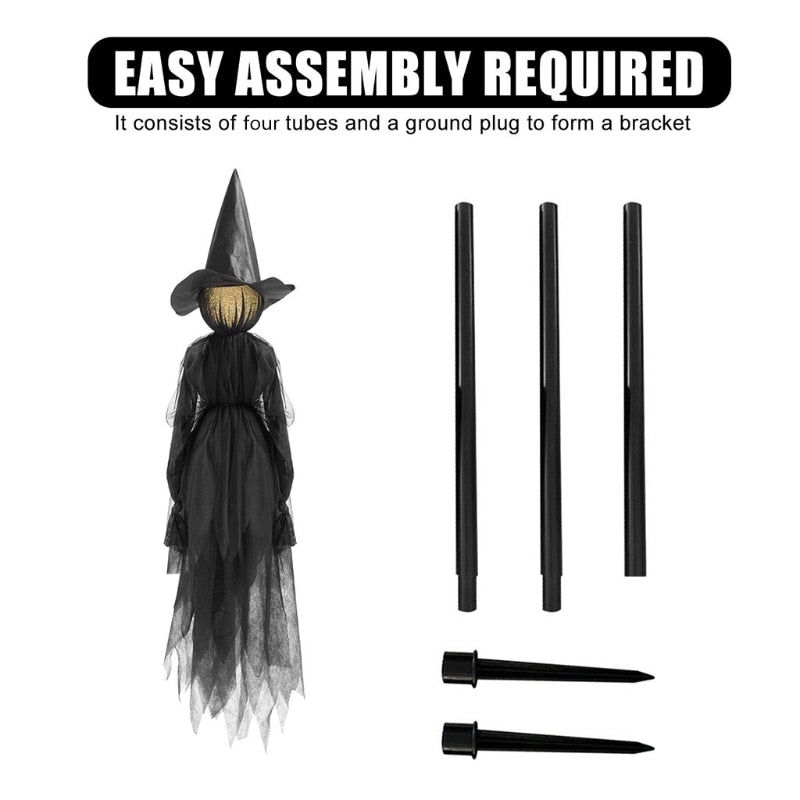 Halloween Decorations Outdoor Large Light Up Holding Hands Screaming Witches P15F acacuss