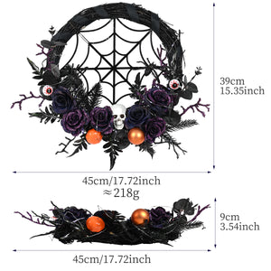 Halloween Decorations Spider Skull Vine Ring Artificial Flower Party Layout Props Pendant acacuss