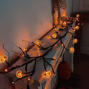 Halloween Decorative Vine Light LED Simulated Tree Light Spider Bat Branch Light Ghost Festival Atmosphere Decoration Light acacuss