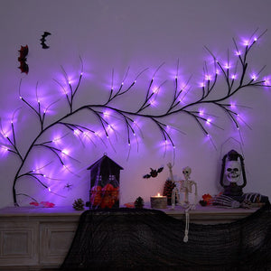 Halloween Decorative Vine Light LED Simulated Tree Light Spider Bat Branch Light Ghost Festival Atmosphere Decoration Light acacuss