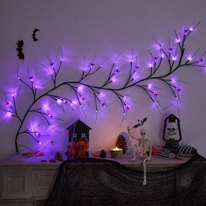 Halloween Decorative Vine Light LED Simulated Tree Light Spider Bat Branch Light Ghost Festival Atmosphere Decoration Light acacuss