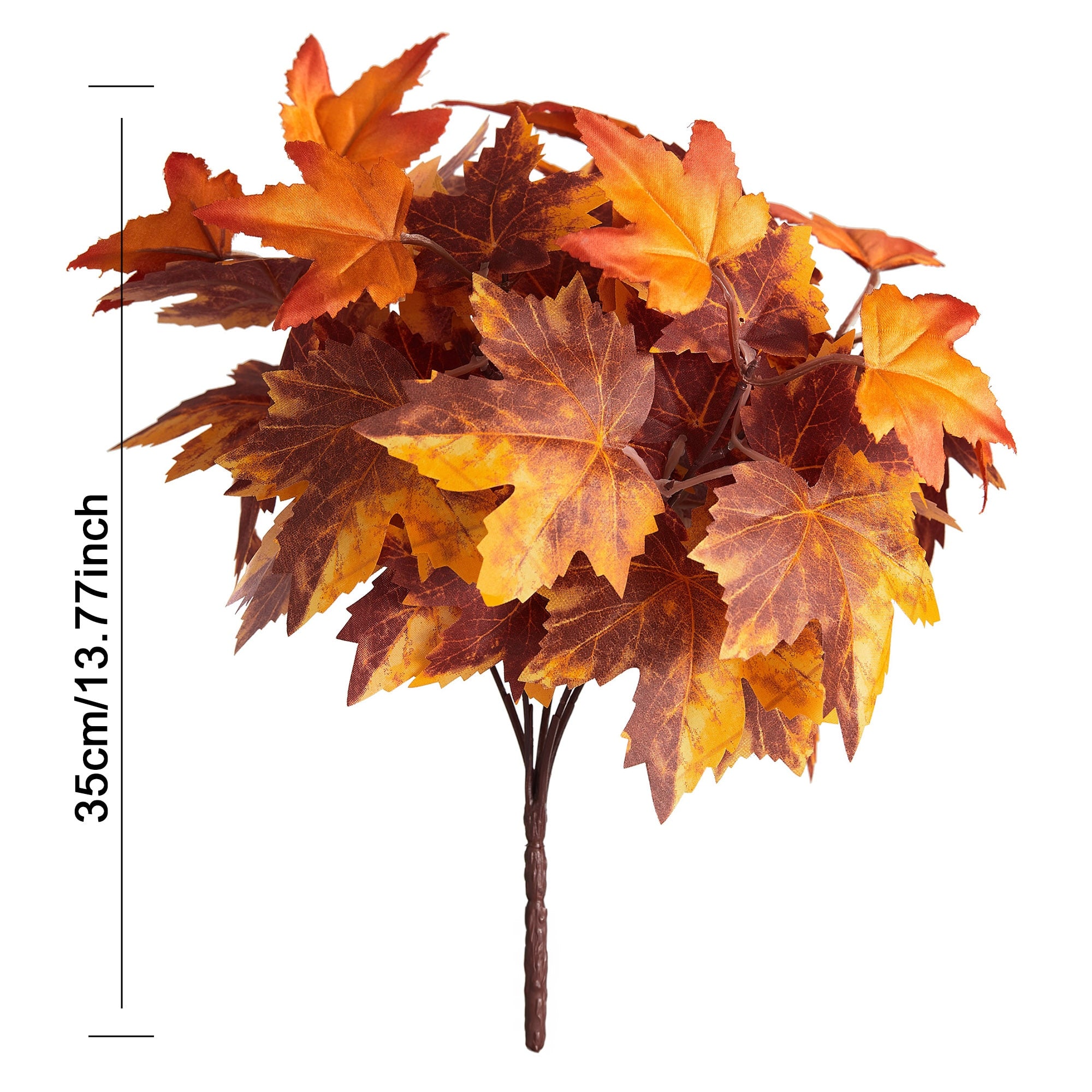 Halloween Fake Smiling Face Pumpkin Silk Maple Leaves Bouquet for Party Thanksgiving Day Home Fireplace Table Autumn Fall Decor acacuss