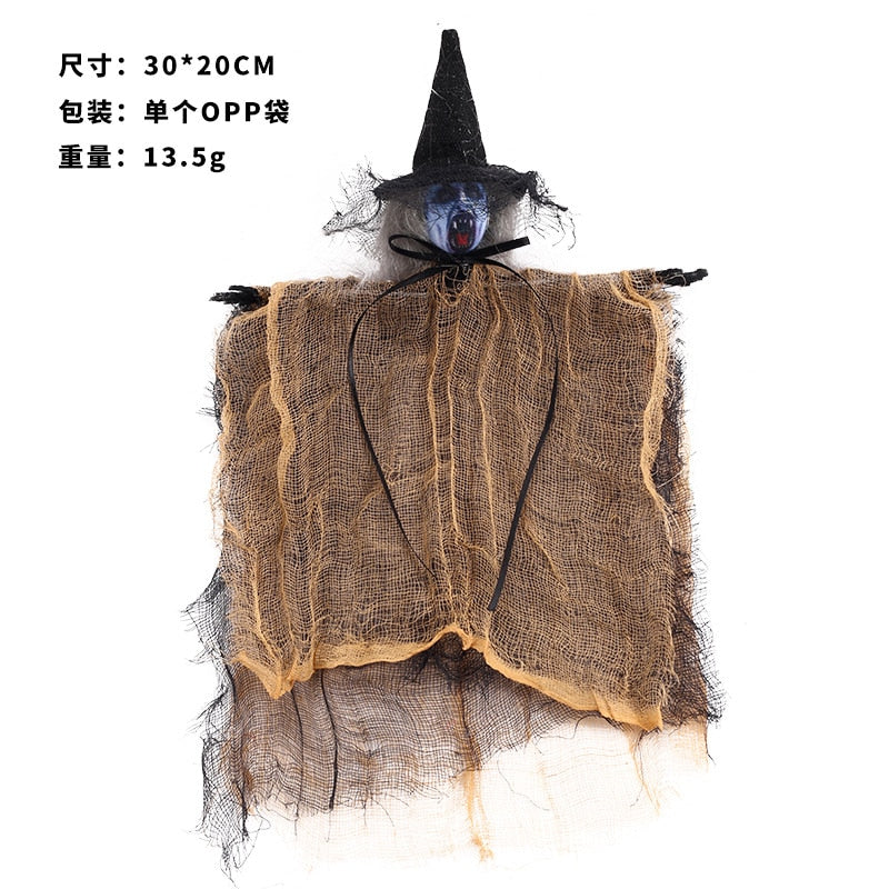 Halloween Fright Devil Doll Pendant Scarecrow Ghost Hanging Ornaments Ghost Festival Happy 2023 Halloween Party Decor For Home acacuss