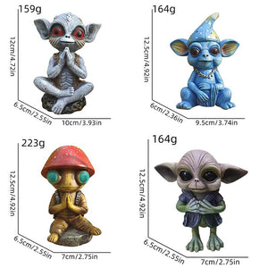 Halloween Garden Ornaments Alien Statues Garden Fairy Garden Decorations Home Accessories Resin Crafts Home Accessories acacuss