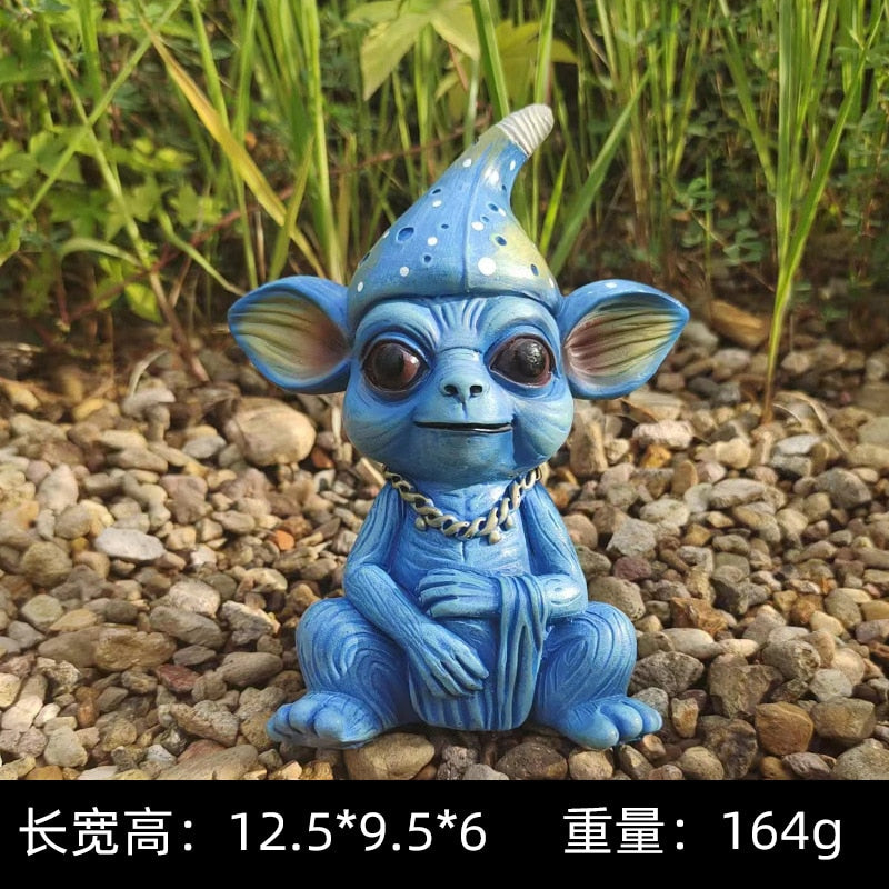 Halloween Garden Ornaments Alien Statues Garden Fairy Garden Decorations Home Accessories Resin Crafts Home Accessories acacuss