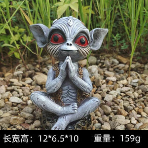 Halloween Garden Ornaments Alien Statues Garden Fairy Garden Decorations Home Accessories Resin Crafts home accessories acacuss