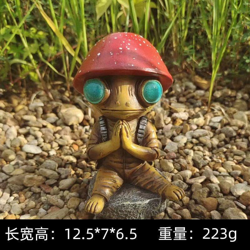Halloween Garden Ornaments Alien Statues Garden Fairy Garden Decorations Home Accessories Resin Crafts home accessories acacuss