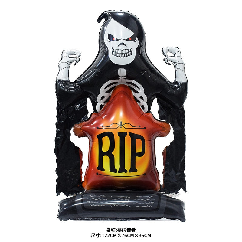 Halloween Ghost Tree Foil Balloon Standing Ghost Tree Pumpkin Eyeballs Balloon Terror Party Decorations Kids inflatables Toys acacuss