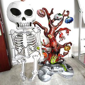 Halloween Ghost Tree Foil Balloon Standing Ghost Tree Pumpkin Eyeballs Balloon Terror Party Decorations Kids inflatables Toys acacuss