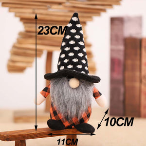 Halloween Gnome Plush Halloween Decoration for Home Handmade Faceless Dolls Gnome Ornaments Cute Elf Scandinavian Tomte Gnomes acacuss