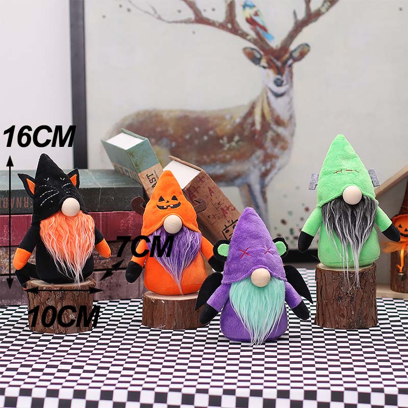 Halloween Gnome Plush Halloween Decoration for Home Handmade Faceless Dolls Gnome Ornaments Cute Elf Scandinavian Tomte Gnomes acacuss