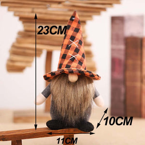 Halloween Gnome Plush Halloween Decoration for Home Handmade Faceless Dolls Gnome Ornaments Cute Elf Scandinavian Tomte Gnomes acacuss