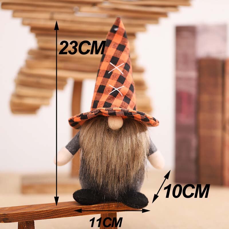 Halloween Gnome Plush Halloween Decoration for Home Handmade Faceless Dolls Gnome Ornaments Cute Elf Scandinavian Tomte Gnomes acacuss