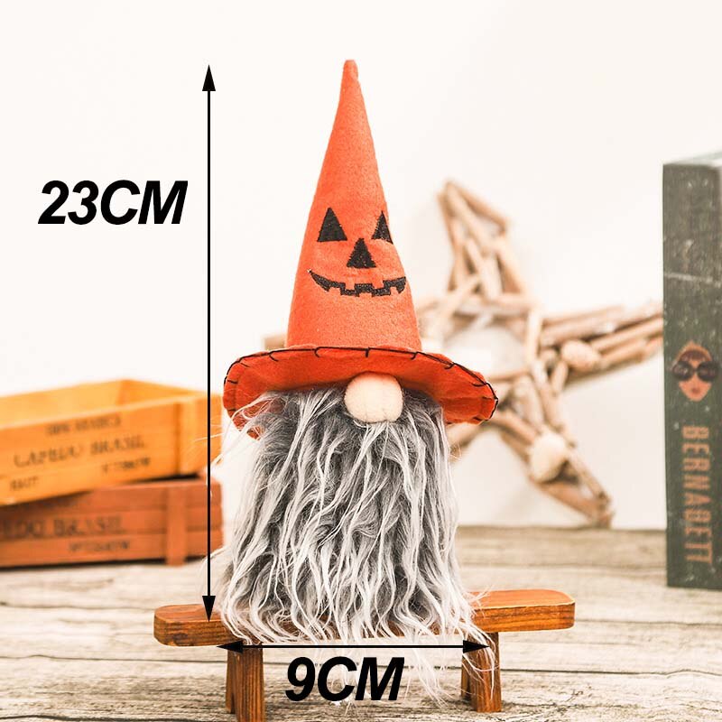 Halloween Gnome Plush Halloween Decoration for Home Handmade Faceless Dolls Gnome Ornaments Cute Elf Scandinavian Tomte Gnomes acacuss