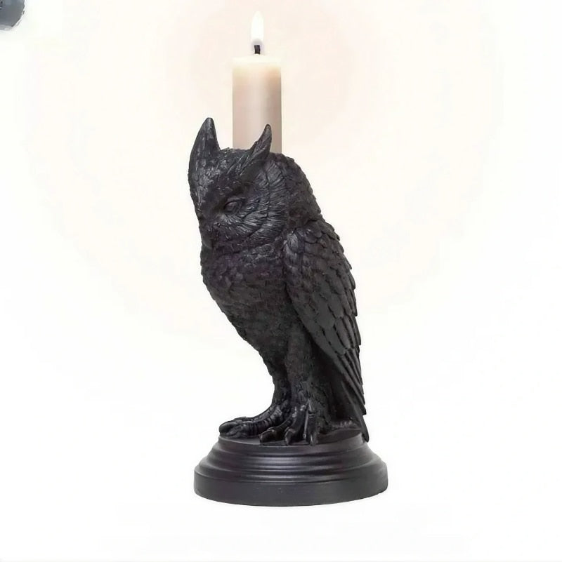 Halloween Gothic Candlestick Ornament Resin Home Decoration Gift acacuss