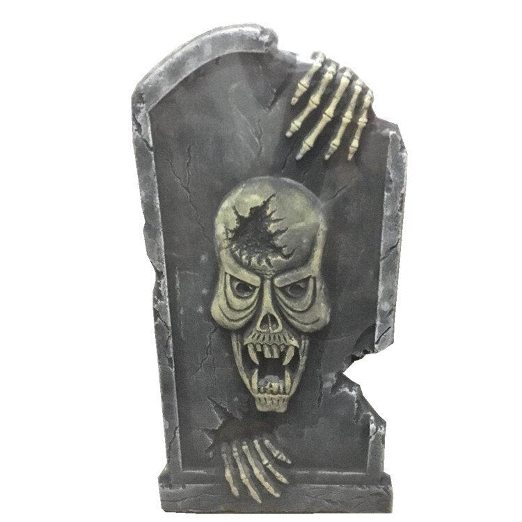 Halloween Graveyard Tombstone Decorations Realistic and Reusable Spooky Haunted House Yard Outdoor Decorations and Accessories acacuss