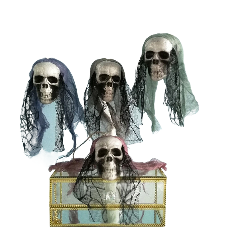 Halloween Hanging Skull Head Ghost Halloween Decoration Haunted House Horror Props Ornament Home Bar Decor Party Pendant acacuss